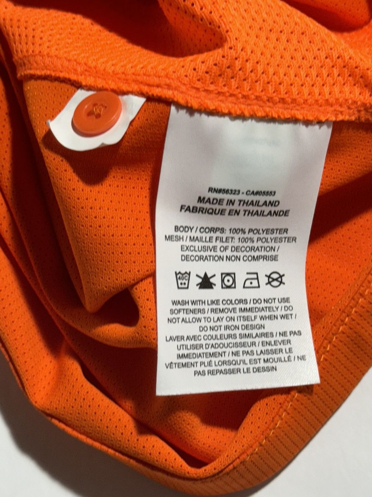 Nike Nike Dri-Fit Bright Orange Collared Shirt Size US M / EU 48-50 / 2 - 6 Thumbnail