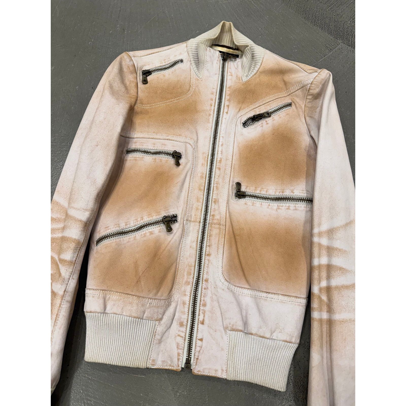 Dolce & Gabbana S/S 2003 Dolce & Gabbana multi zipper rust stained jacket Size US M / EU 48-50 / 2 - 2 Thumbnail