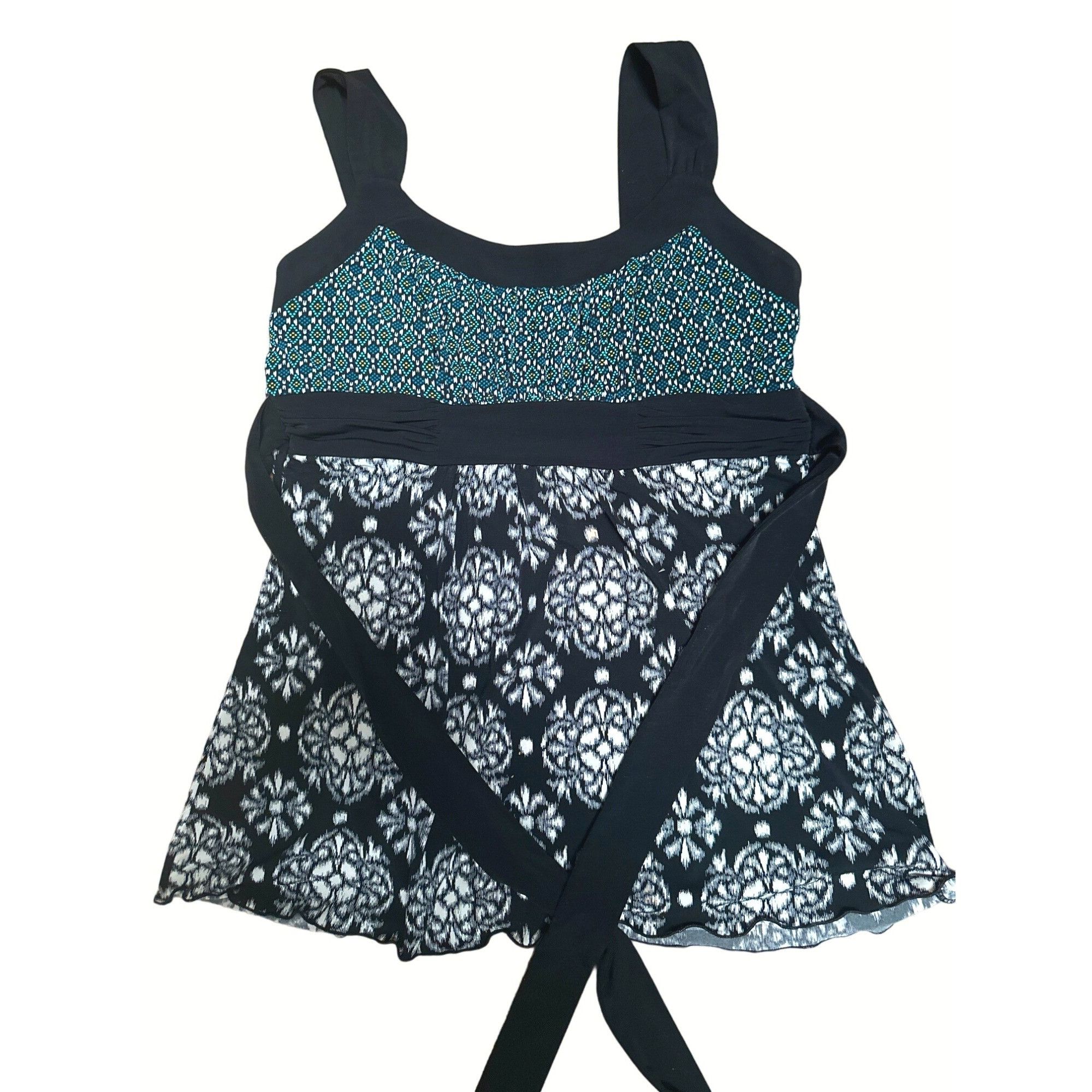 Other CCC Black White Green SwimSuit Abstract Coverup Tankini Swim Size S / US 4 / IT 40 - 5 Thumbnail