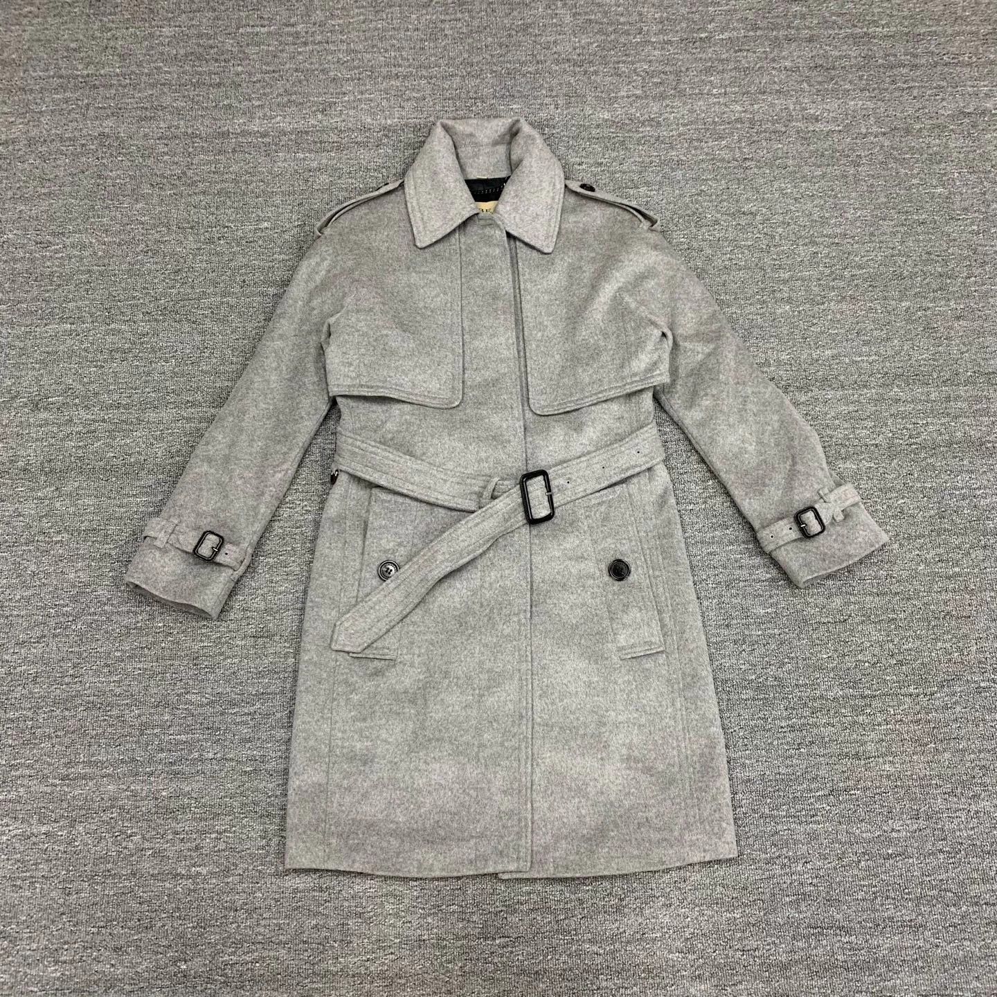 Burberry Burberry Gray Wool Overcoat 34 95 New Size XS / US 0-2 / IT 36-38 - 1 Thumbnail