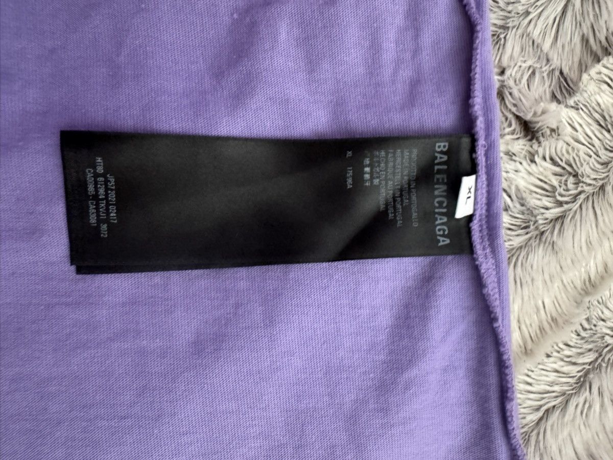 Balenciaga Purple Balenciaga Political Campaign Logo Print T-Shirt Size XL / US 12-14 / IT 48-50 - 9 Thumbnail