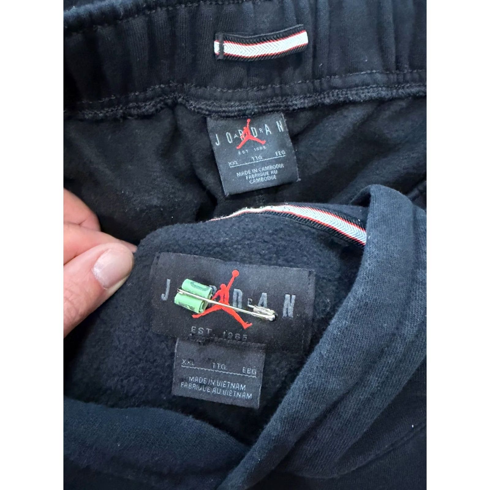 Jordan Brand Air Jordan Jumpman Sweatsuit 2XL Black Hoodie Pants Mens Size US XXL / EU 58 / 5 - 3 Thumbnail