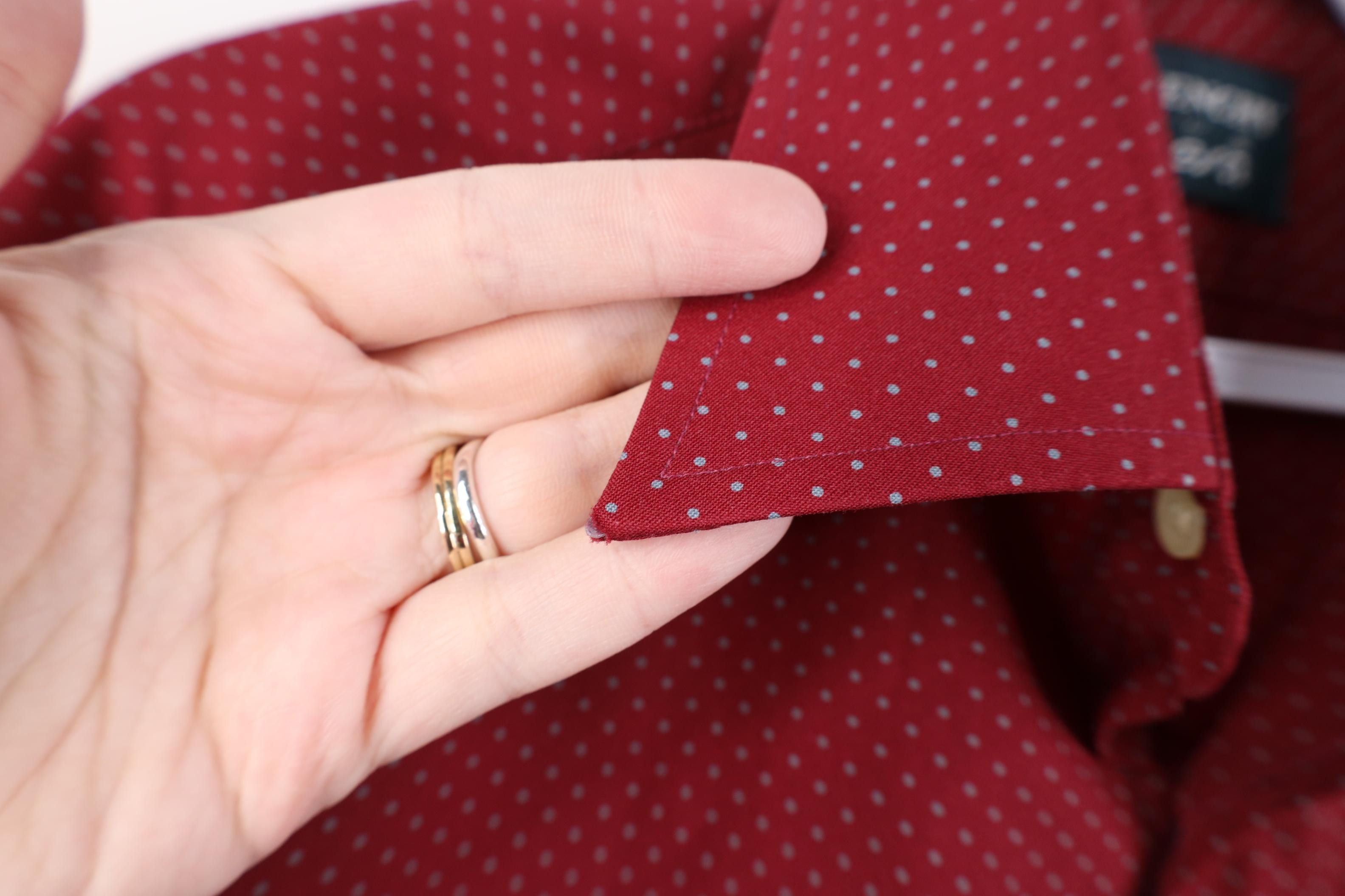Givenchy Vintage 70s Givenchy Polka Dot Collared Button Shirt Red Size US S / EU 44-46 / 1 - 11 Thumbnail