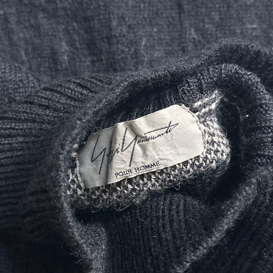 Yohji Yamamoto POUR HOMME 15aw archive slash knit Size US L / EU 52-54 / 3 - 2 Thumbnail