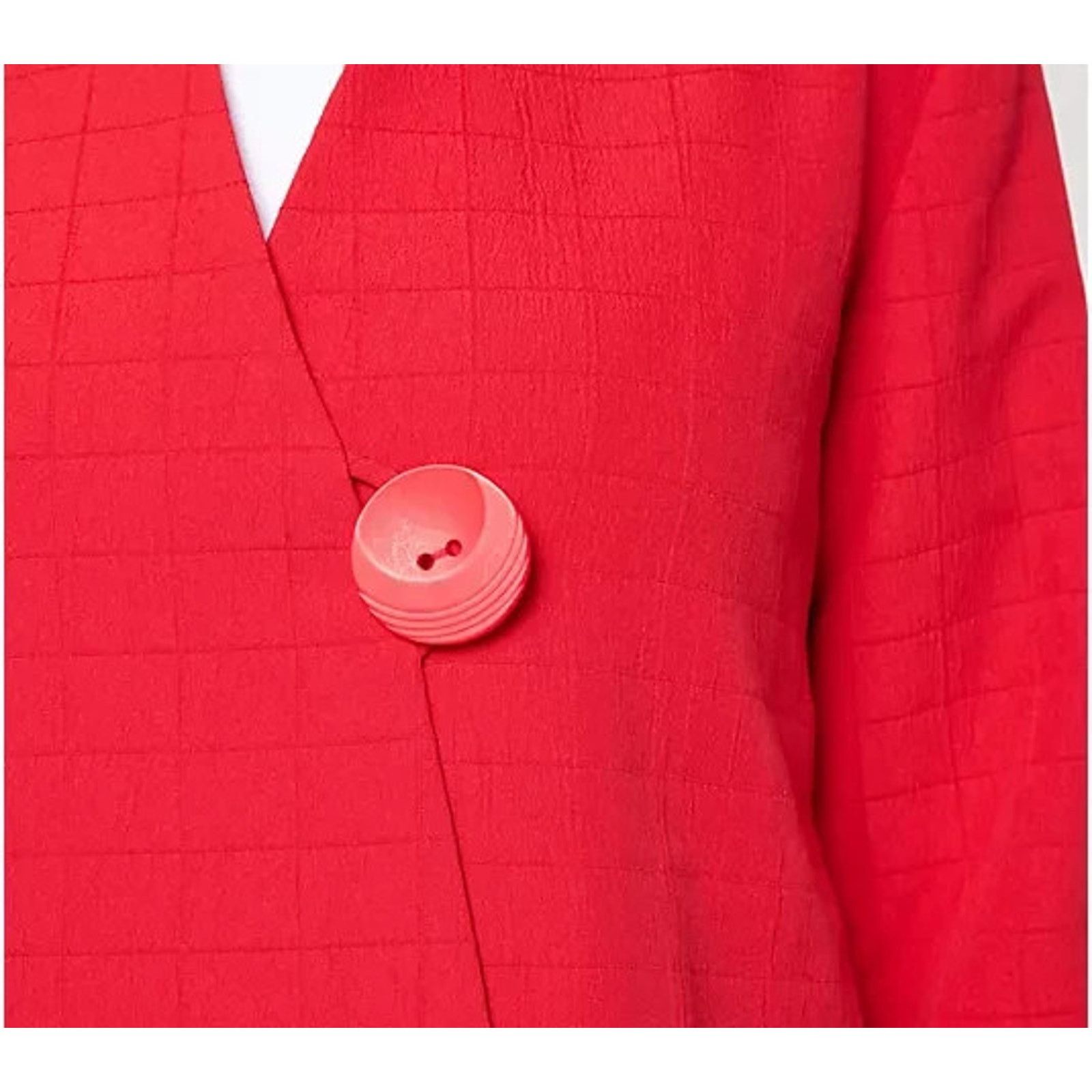 Susana Monaco GRAVER Susan Graver Swin Jacket Scarle Ruby Petite L A654255 Size L / US 10 / IT 46 - 3 Thumbnail