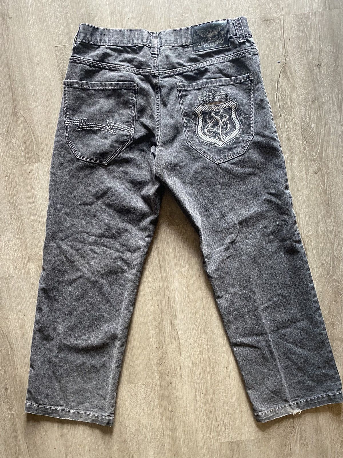 Southpole × Vintage Baggy Southpole Embroidered Y2K Jeans Size US 34 / EU 50 - 1 Thumbnail