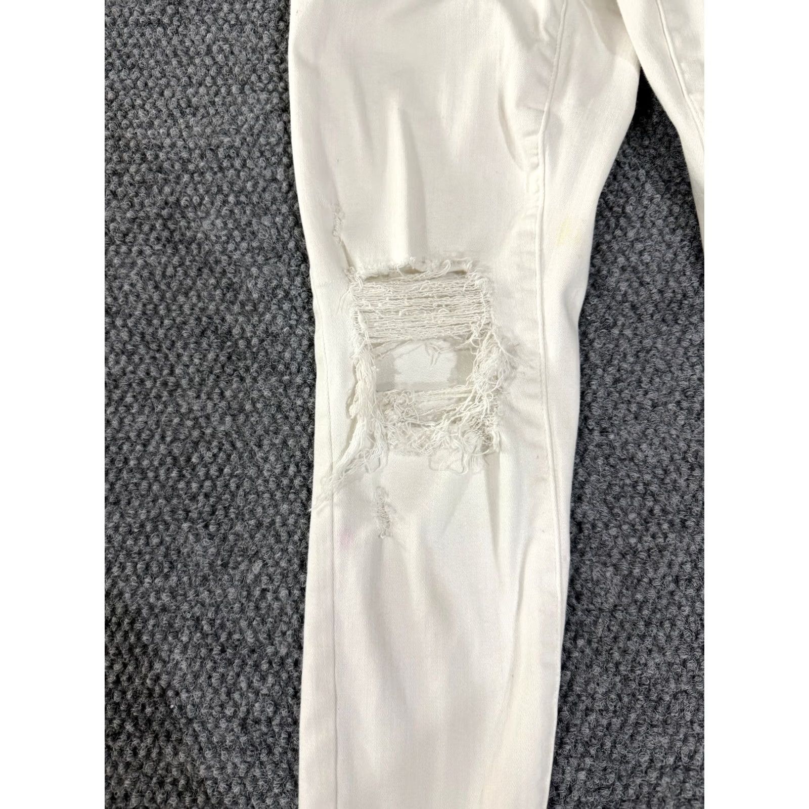 American Eagle Outfitters American Eagle jegging jeans Womens 4 Short White Distressed Stretch Denim Ankle Zip Pockets Slim 5-Pocket Size 27" / US 4 / IT 40 - 3 Thumbnail