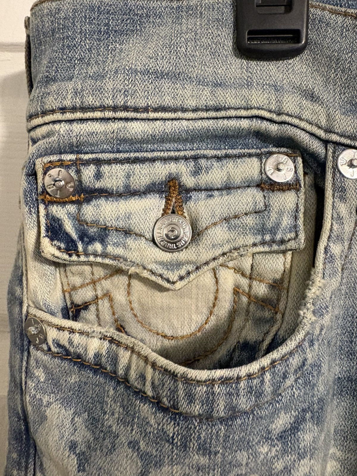 True Religion True Religion Straight Flap Jeans Size US 33 - 6 Thumbnail