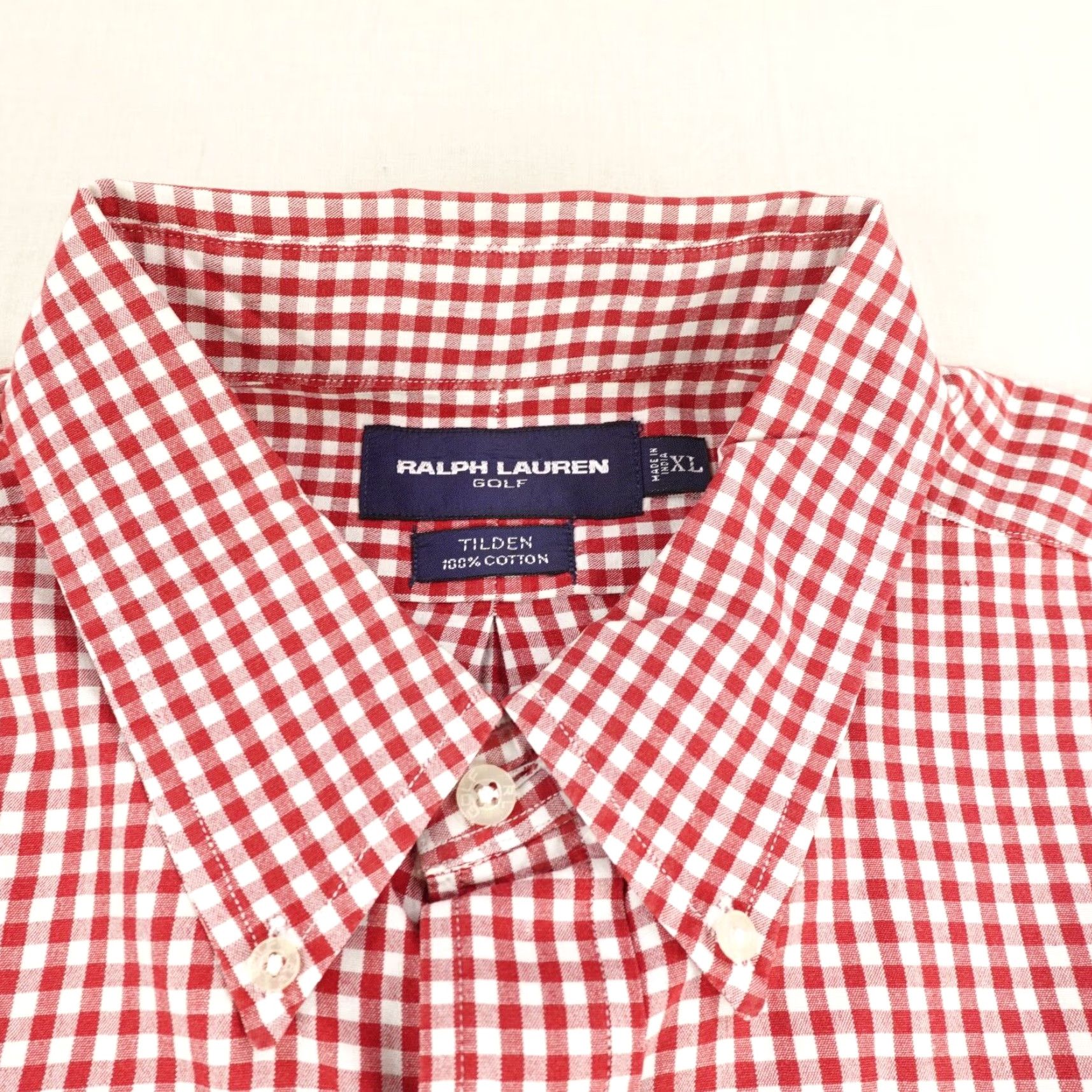 Ralph Lauren Ralph Lauren Shirt XL Red White Gingham Plaid Pony Button Up Tilden Golf Mens Size US XL / EU 56 / 4 - 2 Thumbnail