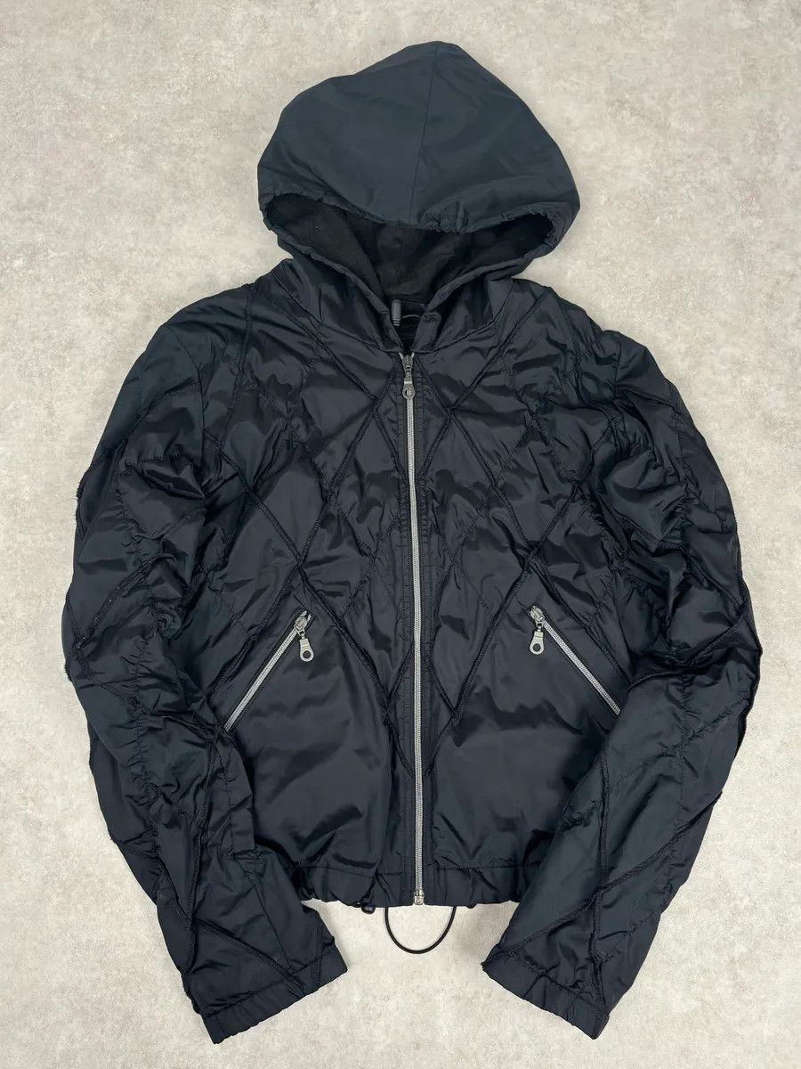 Marithe + Francois Girbaud AW2000 Marithé + François Girbaud Black Structure Hooded Jacket Size US S / EU 44-46 / 1 - 1 Thumbnail