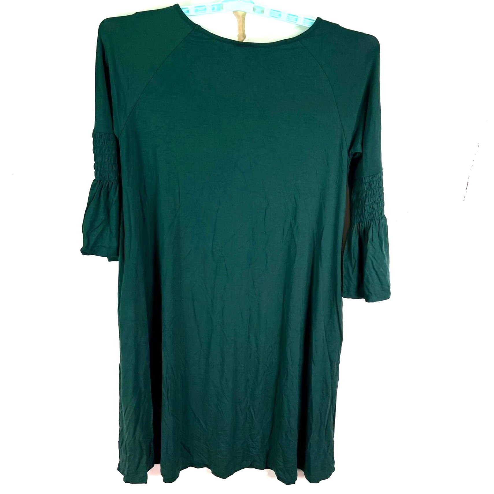 Vintage Agnes & Dora Walker Dress Green Shift M Knee Length Long Sleeve Bohemian Womens Size M / US 6-8 / IT 42-44 - 7 Thumbnail