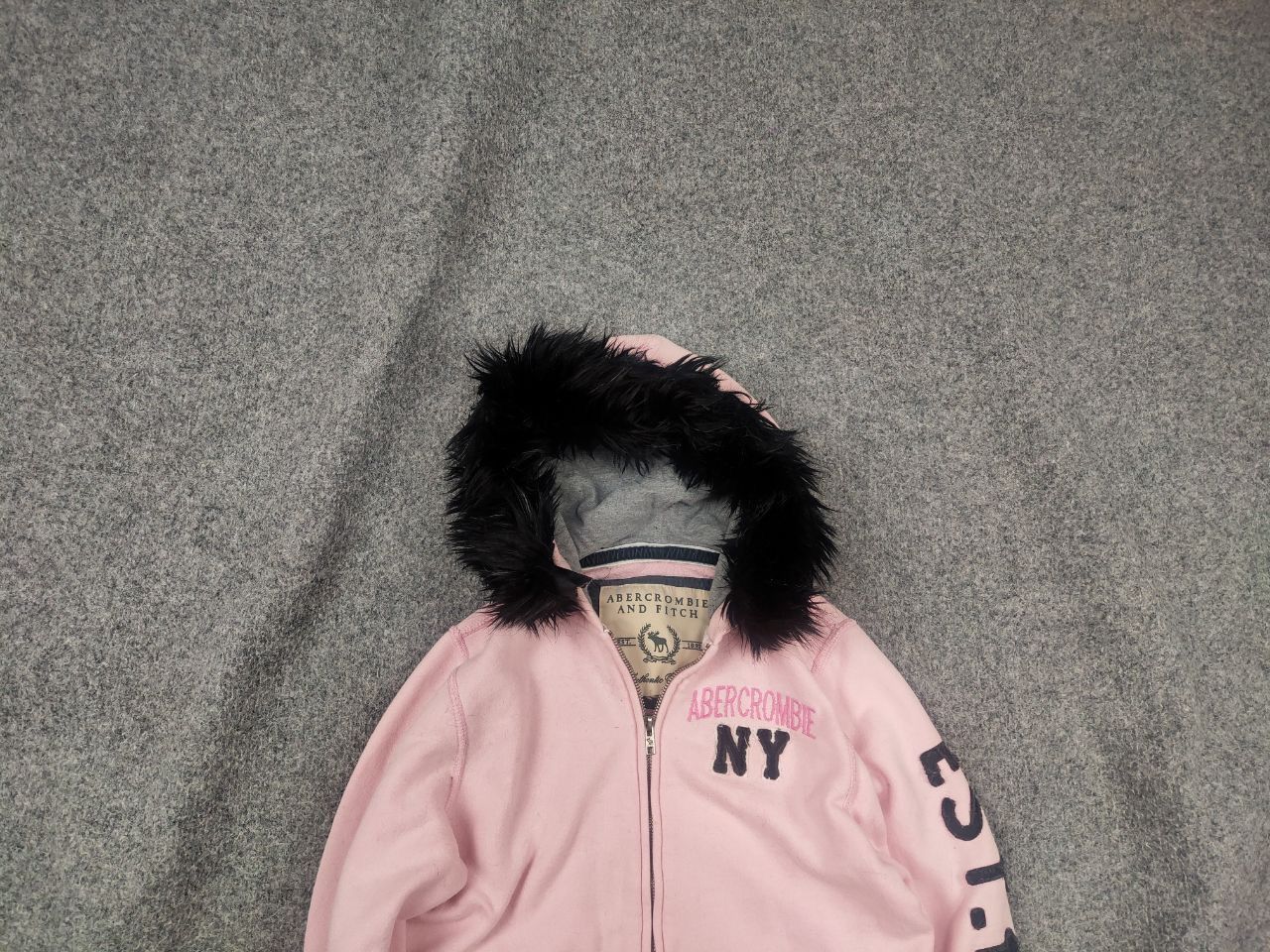 Abercrombie & Fitch Rare Vintage Abercrombie Fur Zip Hoodie if six was nine Y2K Size M / US 6-8 / IT 42-44 - 2 Thumbnail