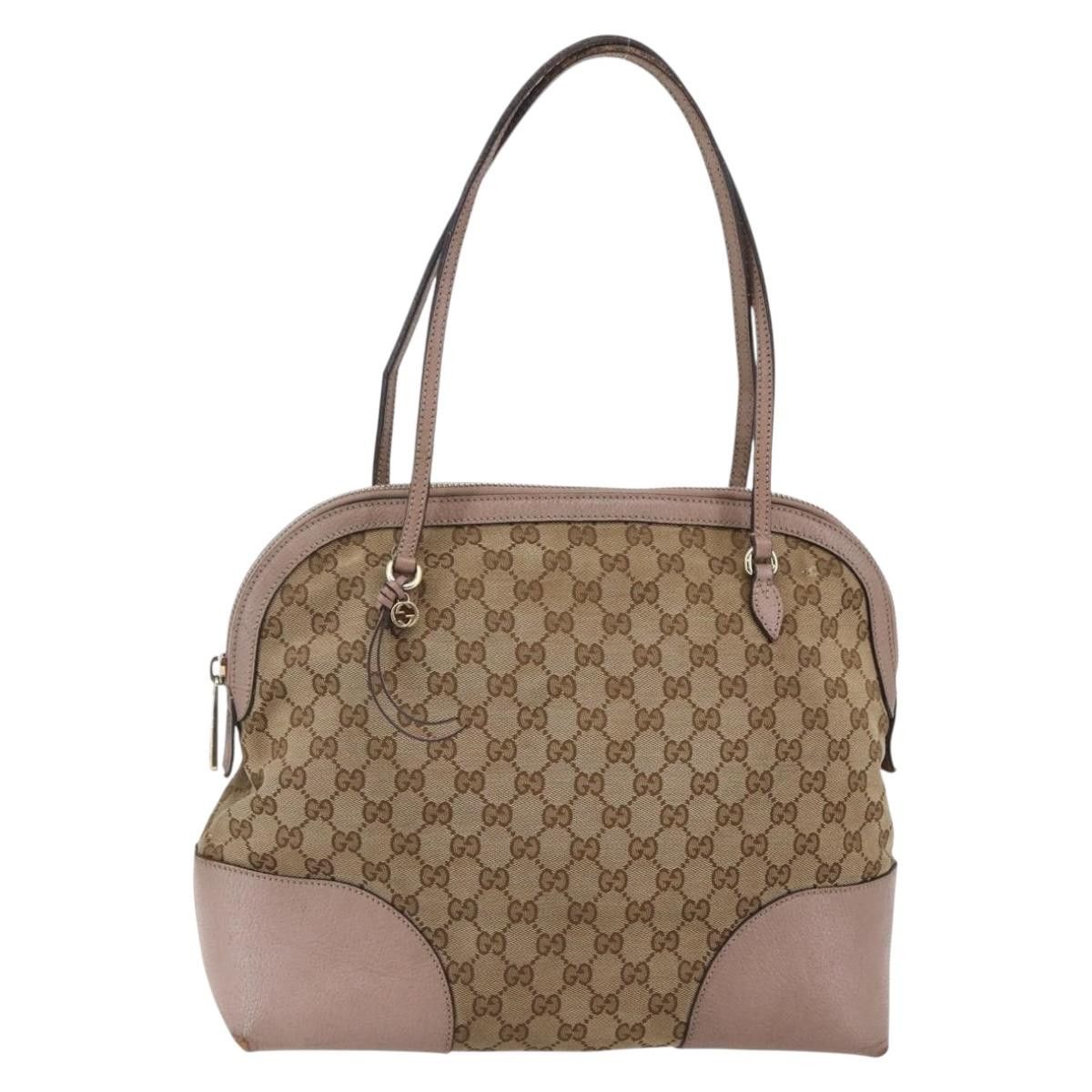 Gucci GUCCI GG Canvas Shoulder Bag Beige Gold Size ONE SIZE - 1 Thumbnail