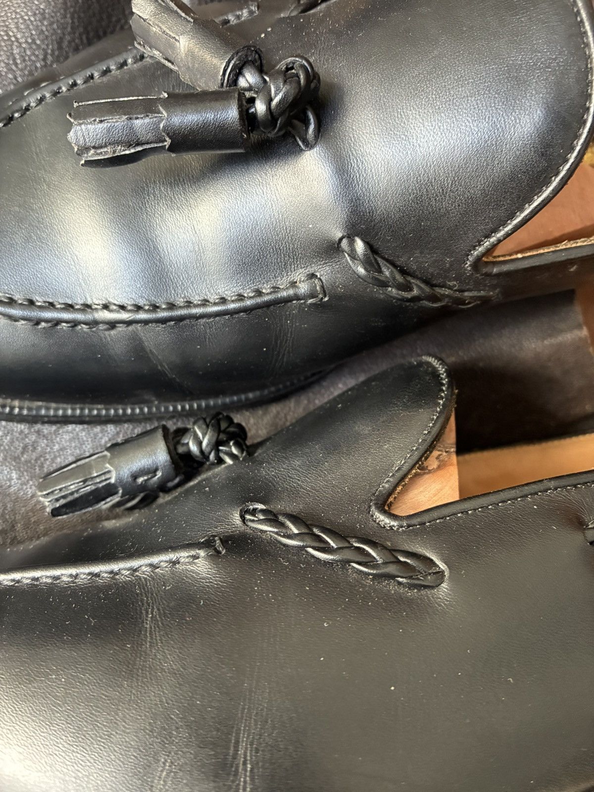 Edward Green EDWARD GREEN BELGRAVIA BLACK TASSLE LOAFERS Size US 11 / EU 44 - 6 Thumbnail