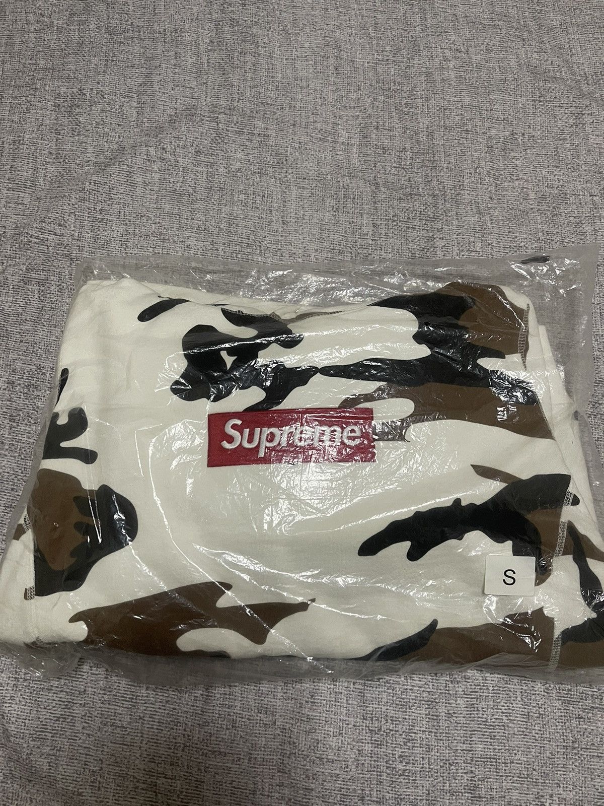 image of Supreme 16Fw Cow Camo Box Logo Hooded Sweatershirt, Men's (Size Small)