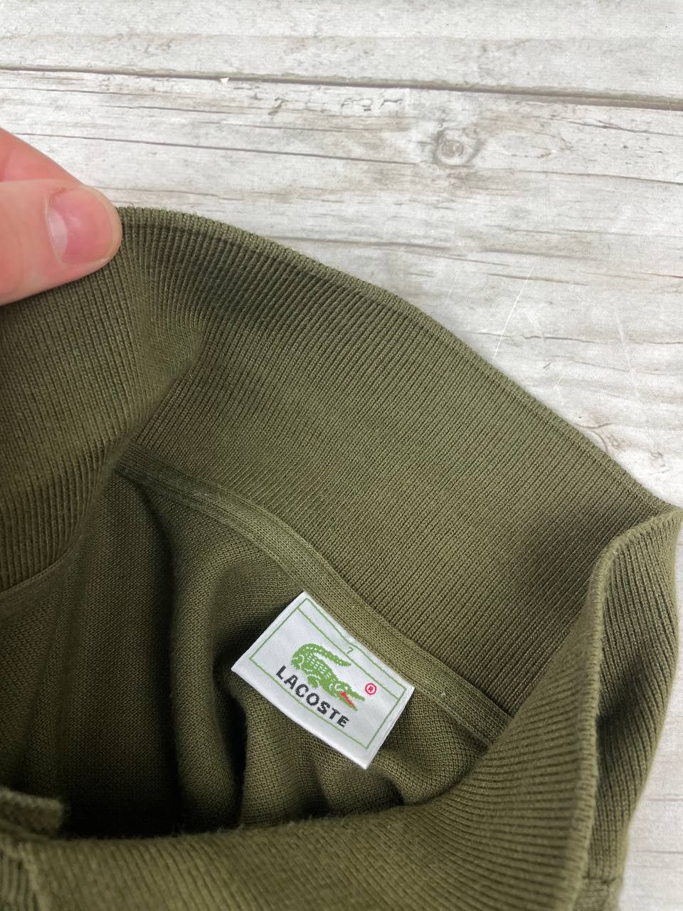 Lacoste Vintage Lacote Polo Long Sleeve Shirt Khaki Size US XXL / EU 58 / 5 - 5 Thumbnail