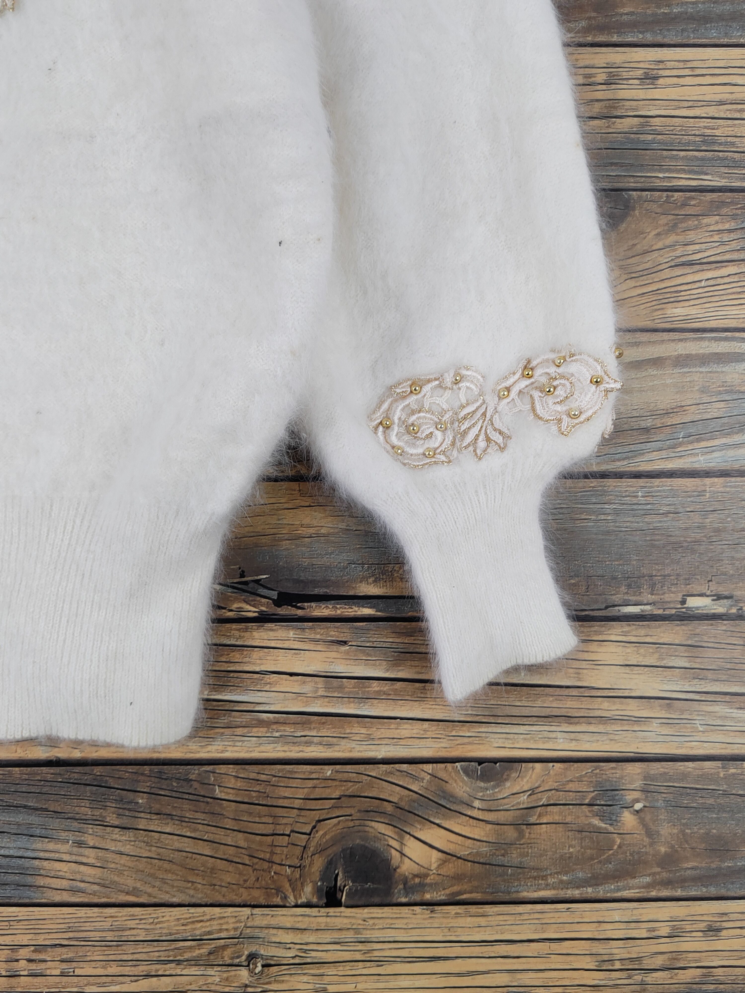 Japanese Brand Japanese Brand White Shag Shaggy Fur Mohair Knitwear #W2029 Size S / US 4 / IT 40 - 6 Thumbnail