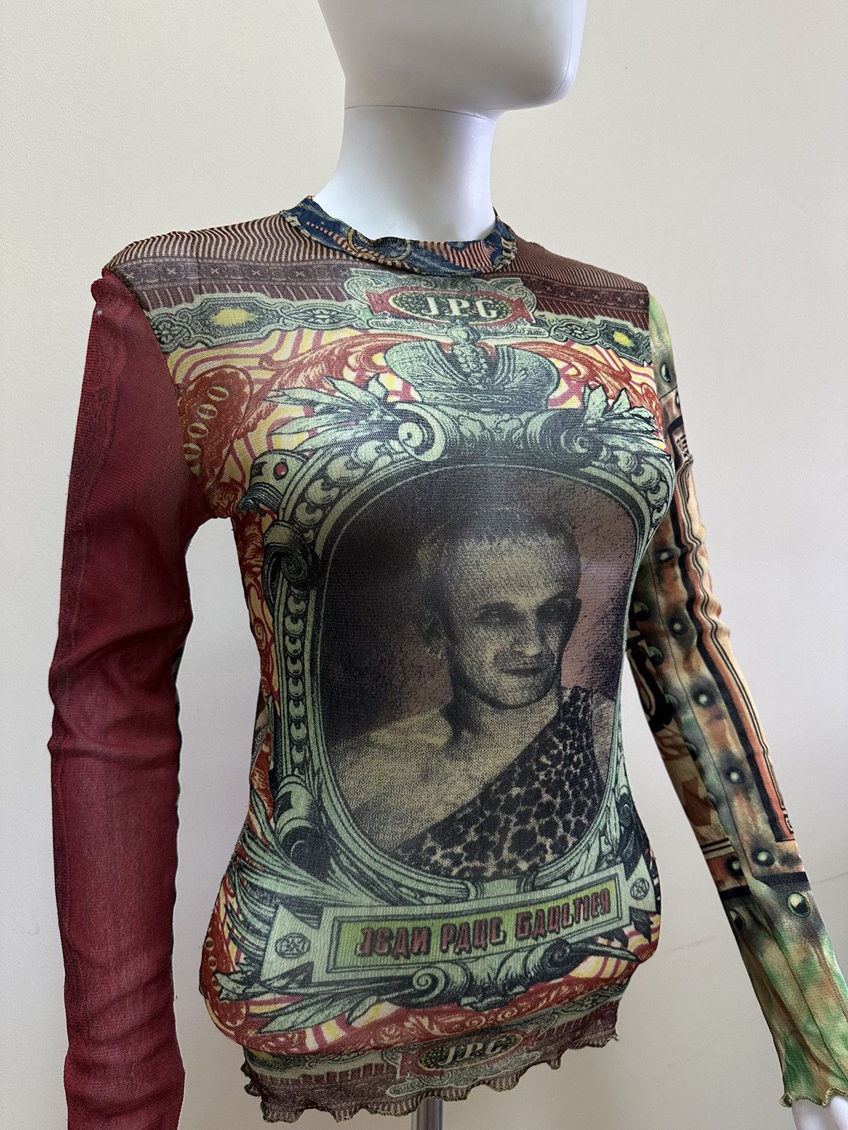 Jean Paul Gaultier Very Rare! Jean Paul Gaultier Ss96 Collage Mesh Shirt Size S Size S / US 4 / IT 40 - 3 Thumbnail
