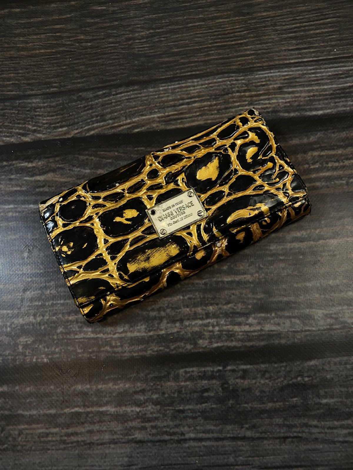 Versace Versace golden honeycomb vintage wallet Size ONE SIZE - 1 Thumbnail