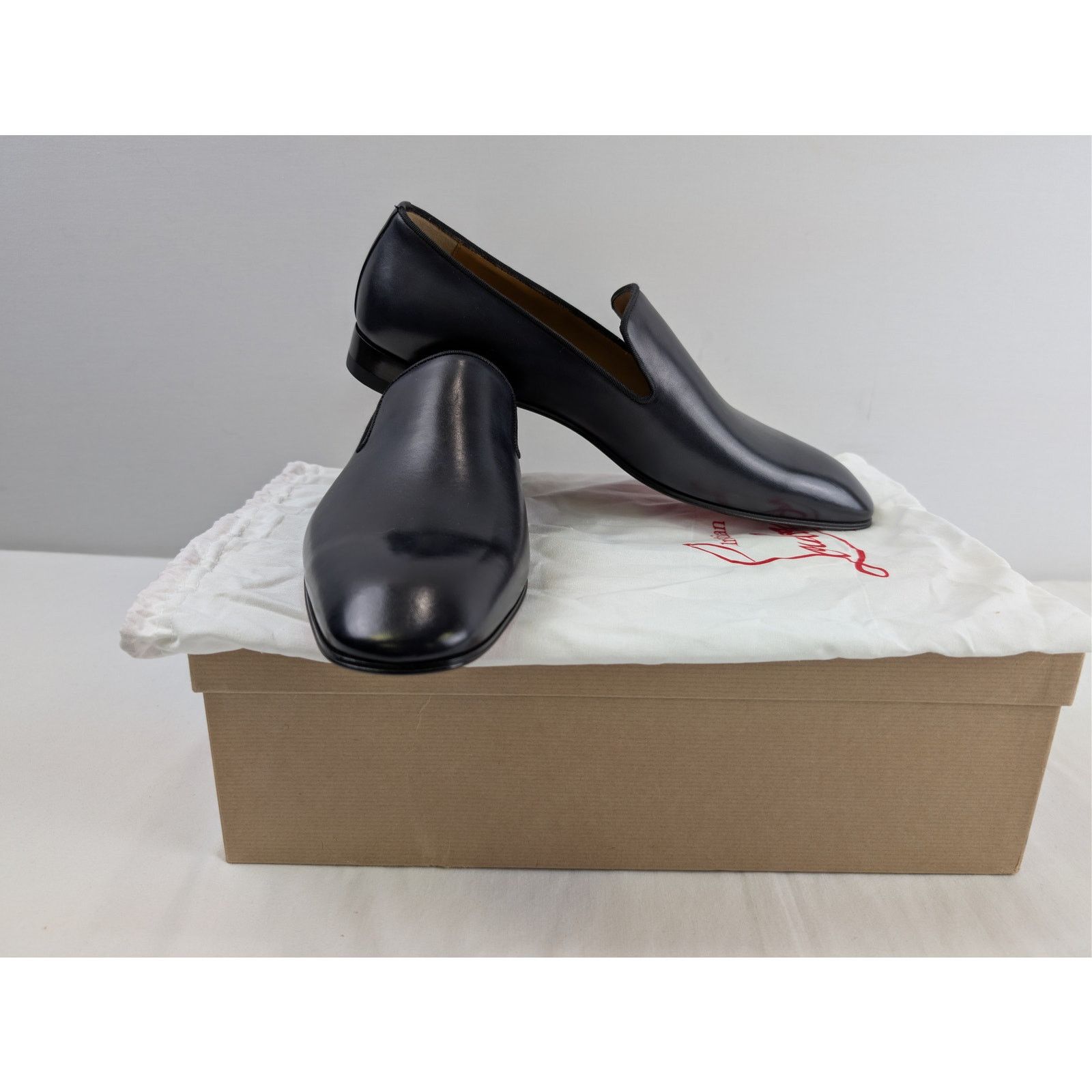 Christian Louboutin o1rshd1 smooth calf leather Dandelion loafer Shoe Boots Navy Size US 10.5 / EU 43-44 - 18 Thumbnail