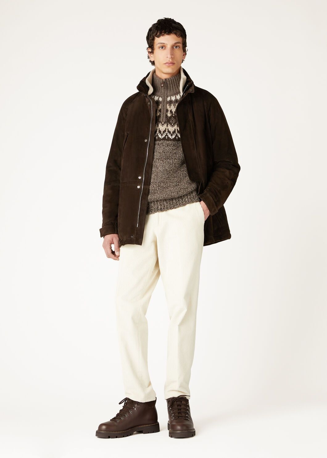 Loro Piana o1w1db10725 FAO6308 Alpe Pile Half-Neck Sweater in Multi Size US M / EU 48-50 / 2 - 2 Thumbnail