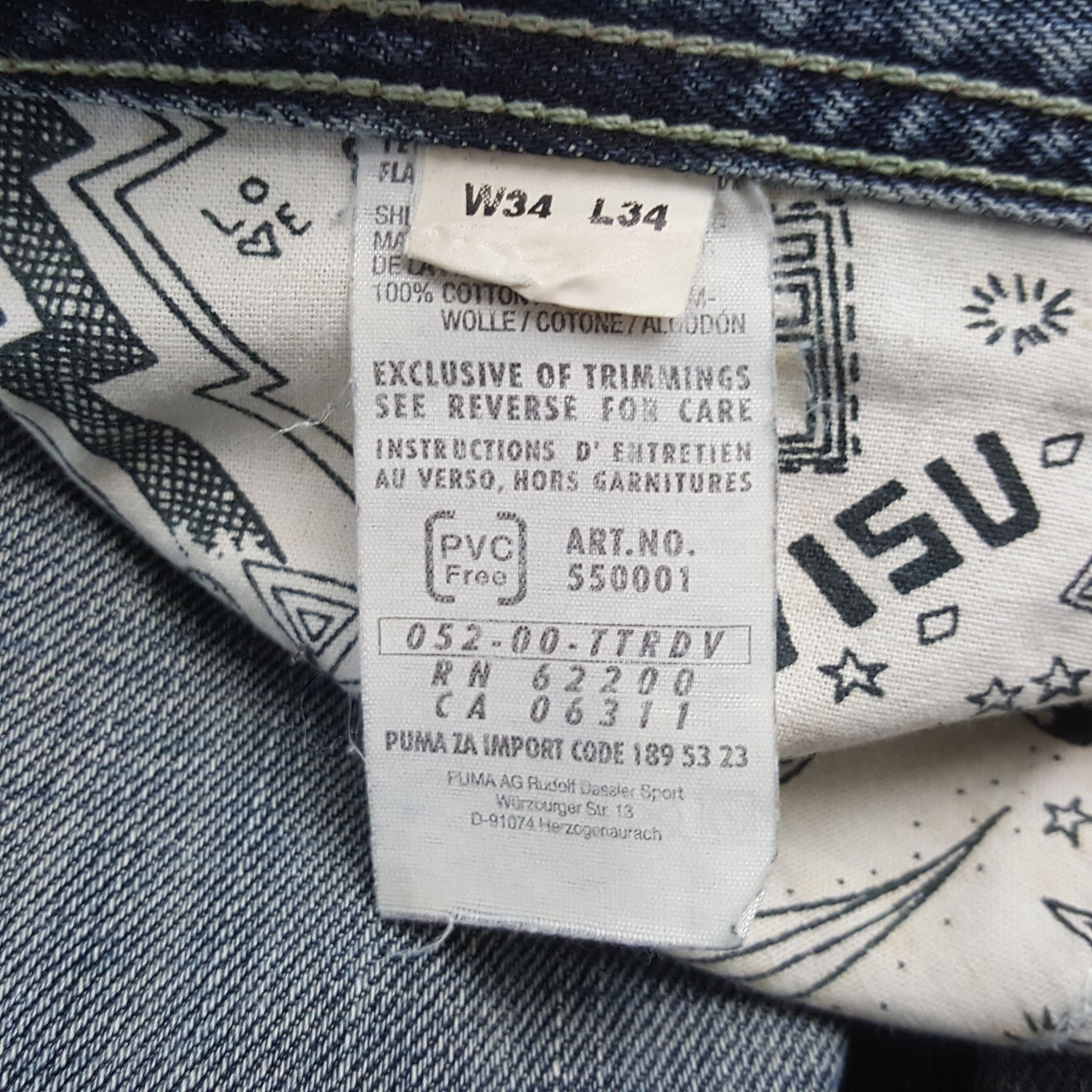 Evisu Evisu x Puma Japanese Brand Custom Daicock Jeans RR27 Size US 34 / EU 50 - 13 Thumbnail