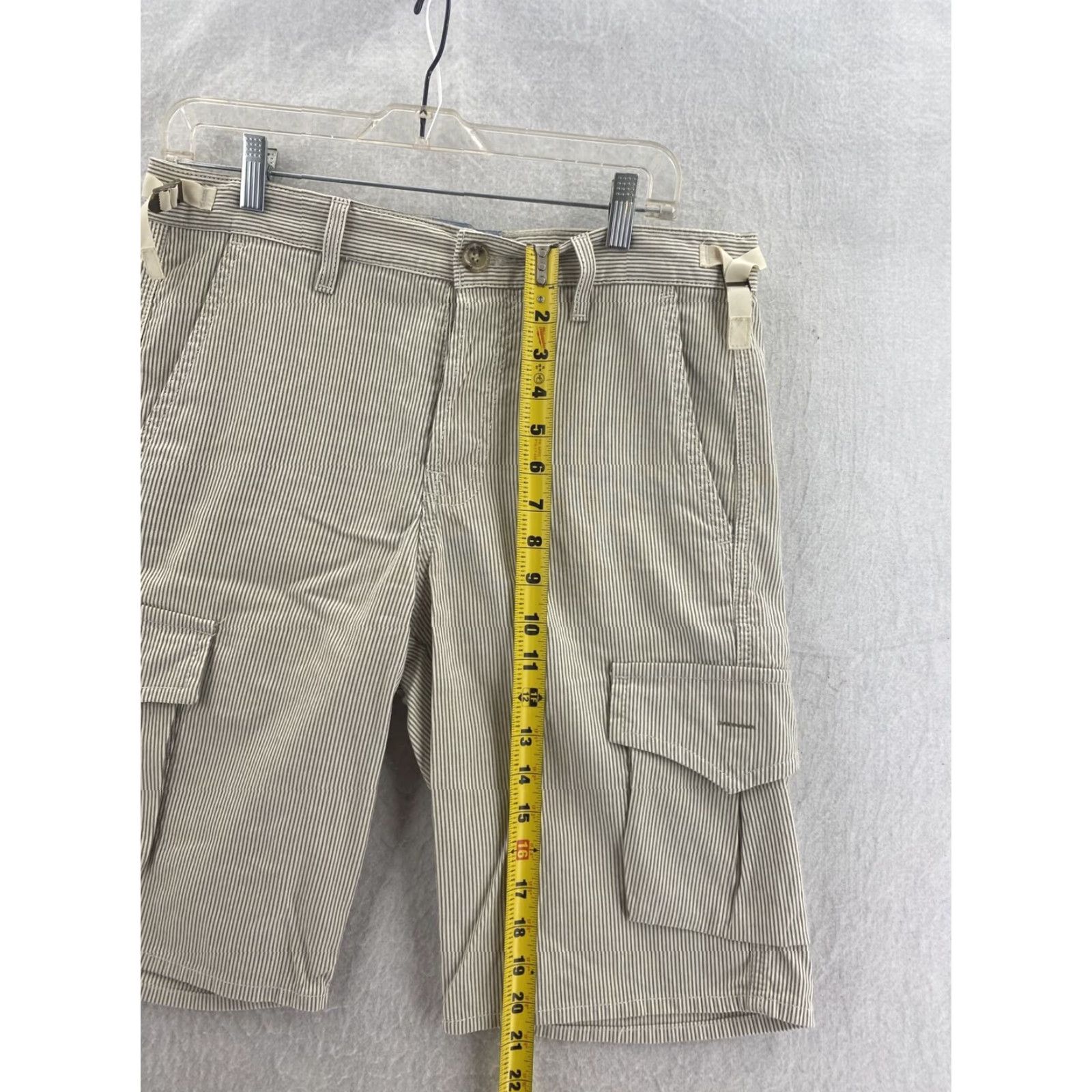 7 For All Mankind 7 For All Mankind Cargo Shorts Mens 30 Blue Cotton Linen Blend Button Fly Regular Fit Size US 30 / EU 46 - 4 Thumbnail