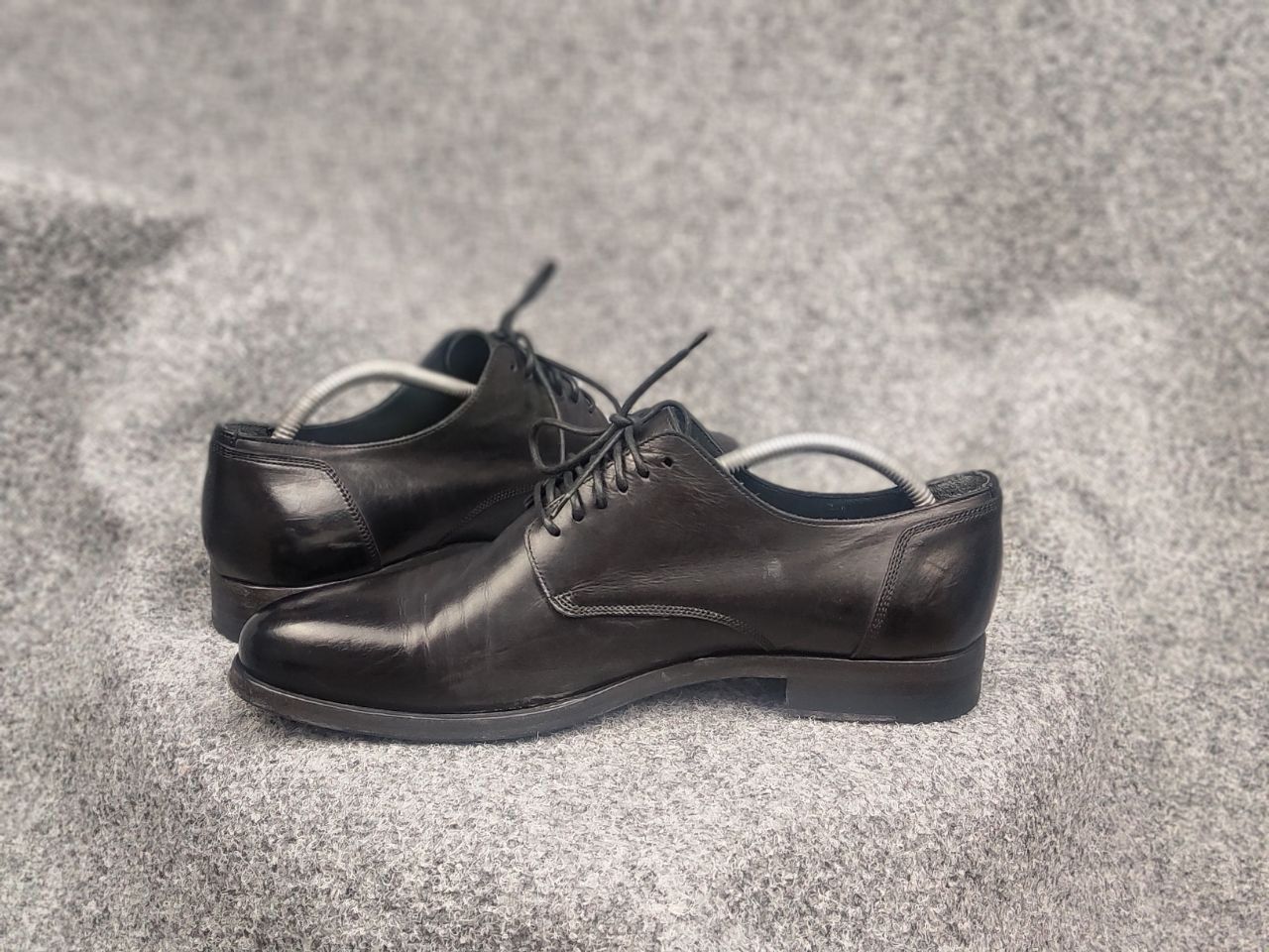 Pantanetti Pantanetti Design Black leather lace-up derby shoes Boots Size US 11 / EU 44 - 12 Thumbnail