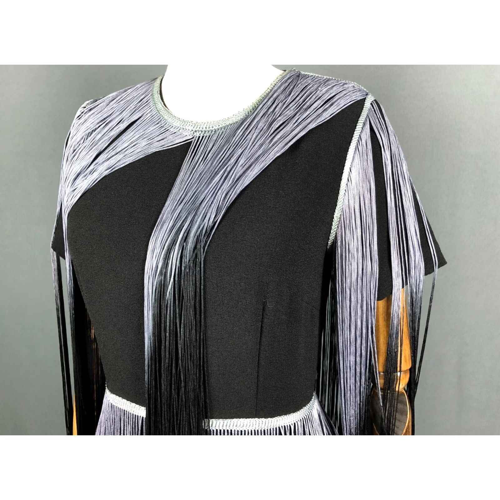 Stine Goya Stine Goya Dress Womens XS Black Ombre Fringe Polyester Women Size Size XS / US 0-2 / IT 36-38 - 7 Thumbnail