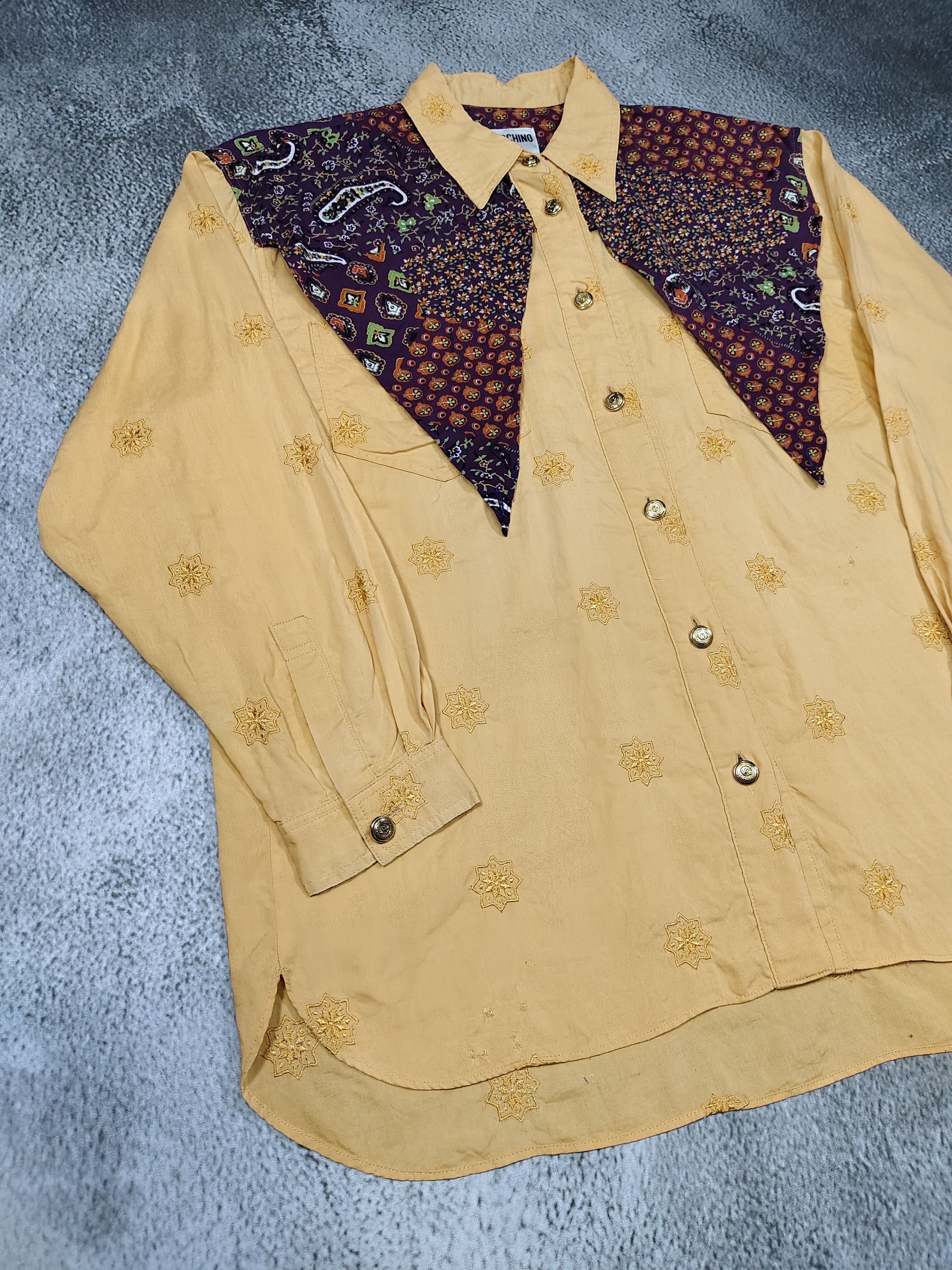 Moschino 90s Moschino- Archive Paisley Bandana Panel Rayon Shirt Size M / US 6-8 / IT 42-44 - 4 Thumbnail