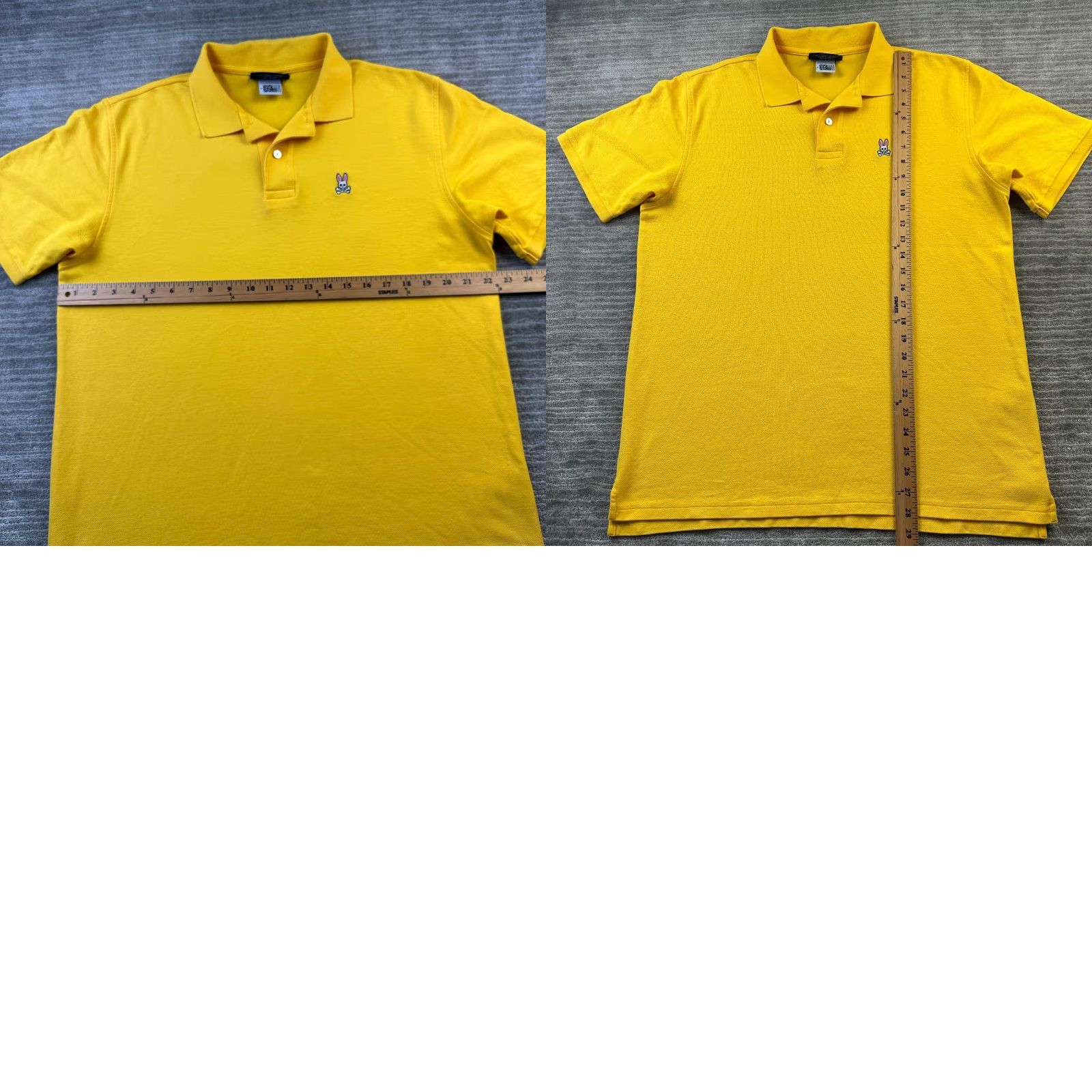 Psycho Bunny Psycho Bunny Polo Shirt Mens XL Color Orange Logo Cotton Piqué Short Sleeve Classic Fit Button Collar Size US XXL / EU 58 / 5 - 8 Thumbnail