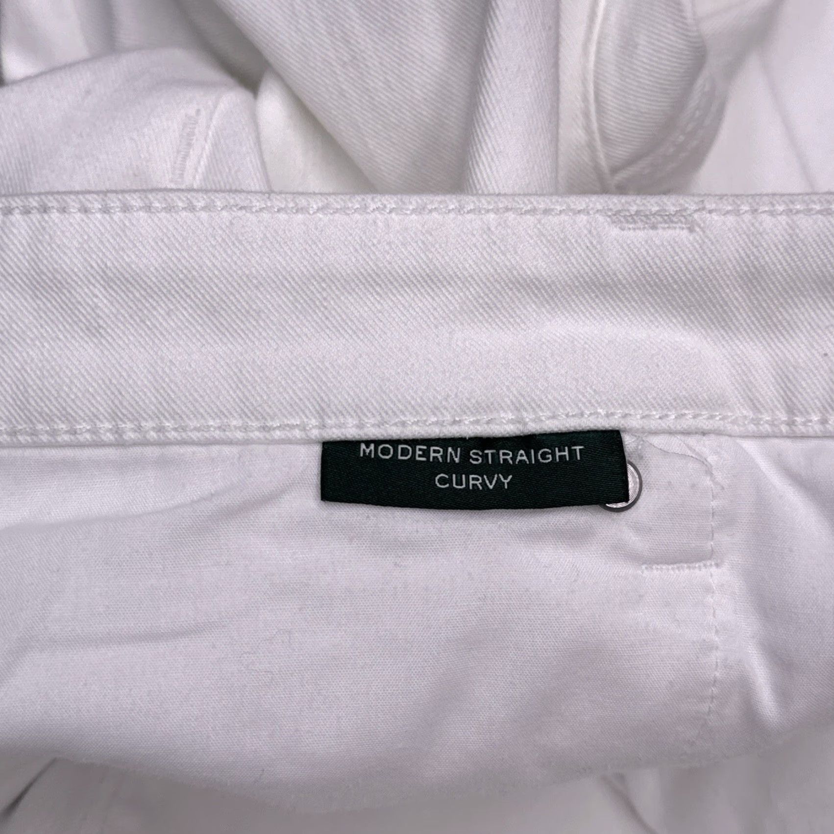 Ralph Lauren Lauren Ralph Lauren Jeans Womens 8 White Mid Rise Stretch Straight 5-Pocket Denim Rigged Logo Modern Size 30" / US 8 / IT 44 - 5 Thumbnail