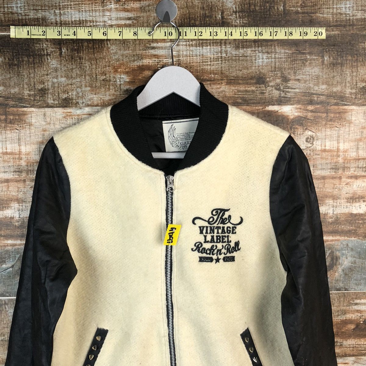 Japanese Brand Garula White Bombers varsity Jacket #A1297 Size M / US 6-8 / IT 42-44 - 5 Thumbnail