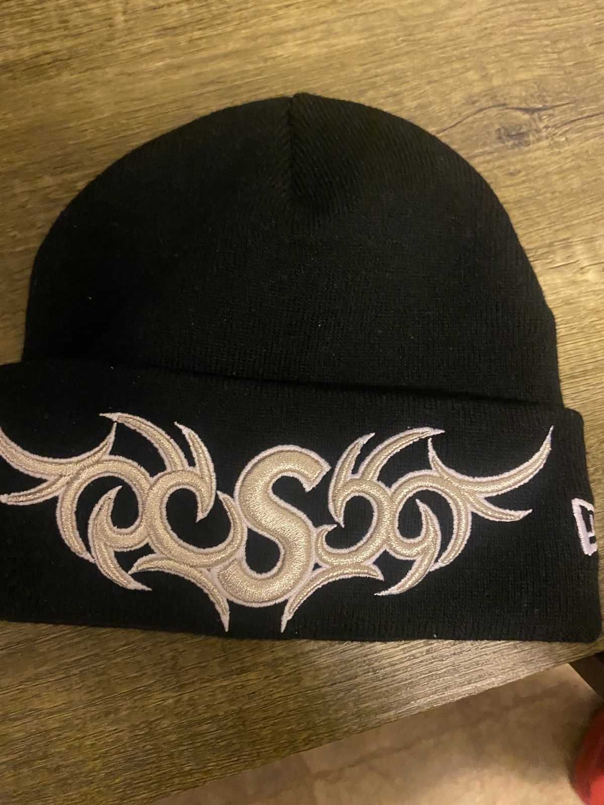 Supreme SUPREME NEW ERA TRIBAL S LOGO BEANIE BLACK BRAND NEW FW25