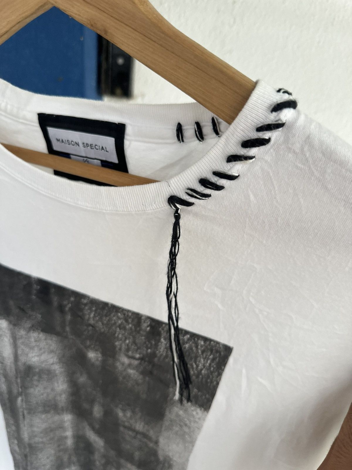 Maison Margiela Maison Special Abstract Hand-Printed Oversized Stitched Tee Size US M / EU 48-50 / 2 - 17 Thumbnail