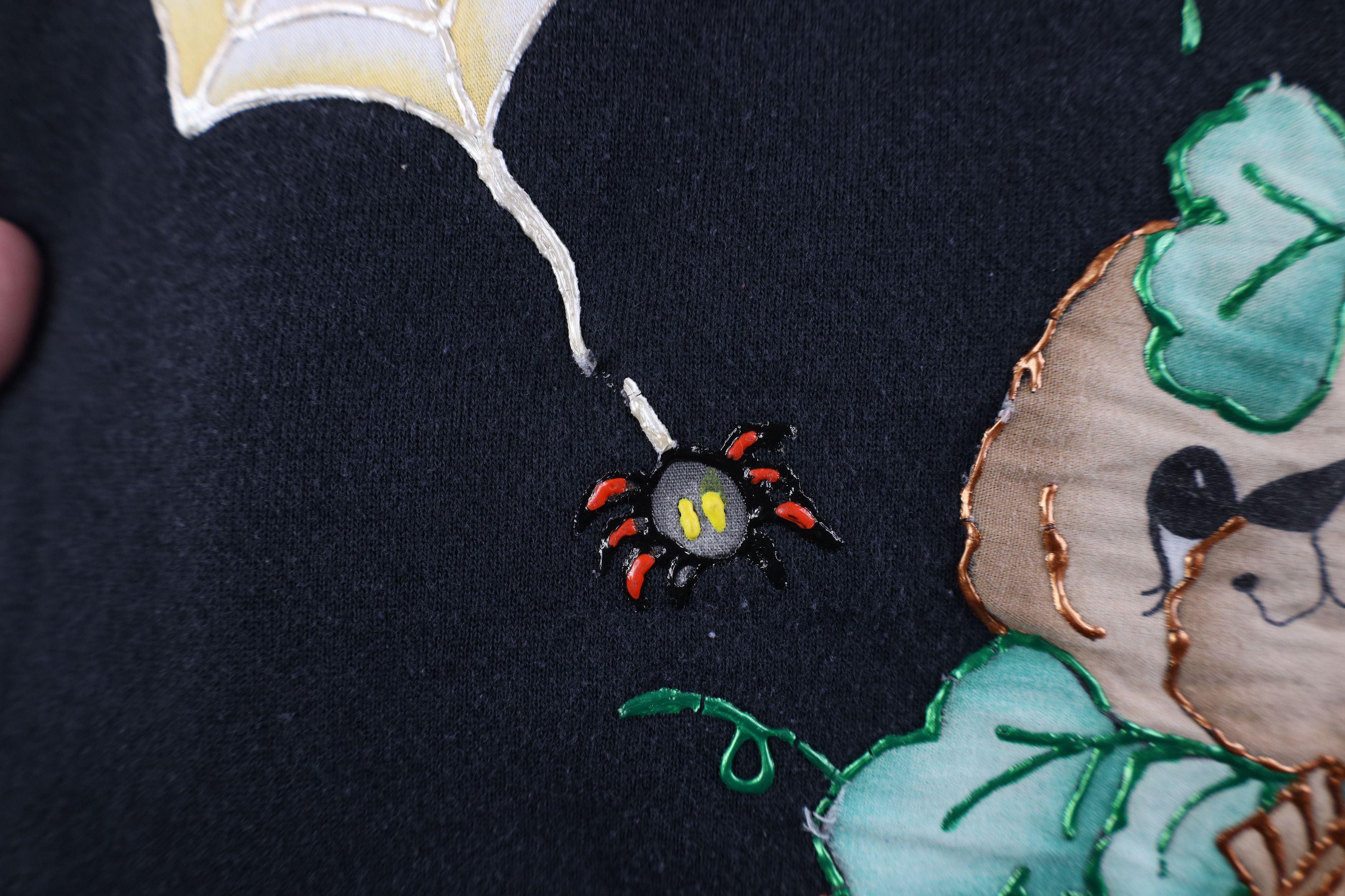 Vintage Vintage 90s Streetwear Halloween Bear Spider Sweatshirt USA Size L / US 10 / IT 46 - 6 Thumbnail