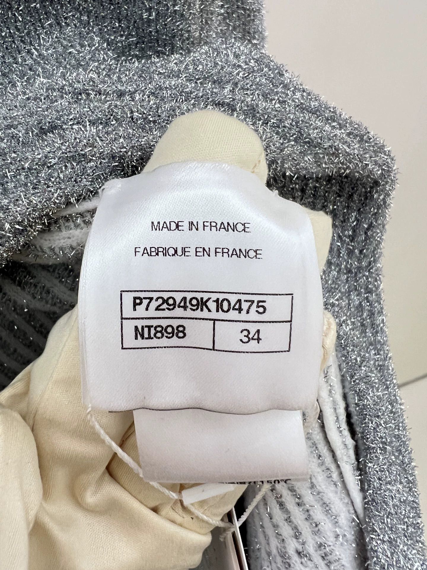 Chanel Chanel Vintage Silver Knitted Cardigan Size 34 Size XS / US 0-2 / IT 36-38 - 3 Thumbnail