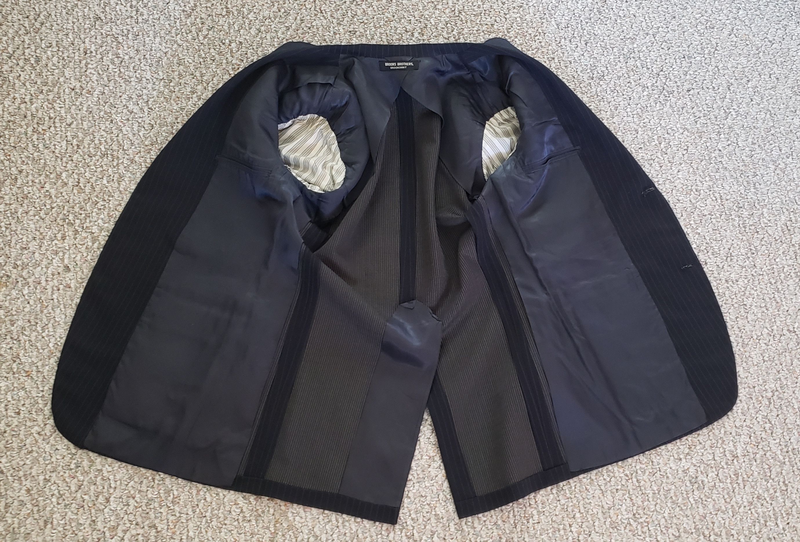 Brooks Brothers Brooks Brothers 1970s men's suit 41L navy pinstripe Size 40L - 6 Thumbnail