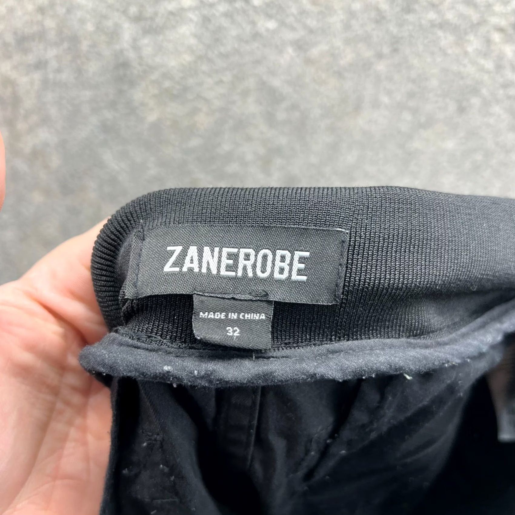 Zanerobe Zanerobe Pants Mens 32 Black Jogger Zip Detail Stretch Casual Sureshot Tapered Size US 32 / EU 48 - 3 Thumbnail