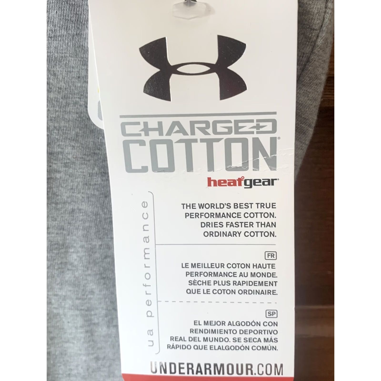 Under Armour Under Armour Women UA Heatgear V-Neck T-Shirt Grey Medium NWT Logo Short Sleeve Gym Training 100% Cotton Size M / US 6-8 / IT 42-44 - 2 Thumbnail