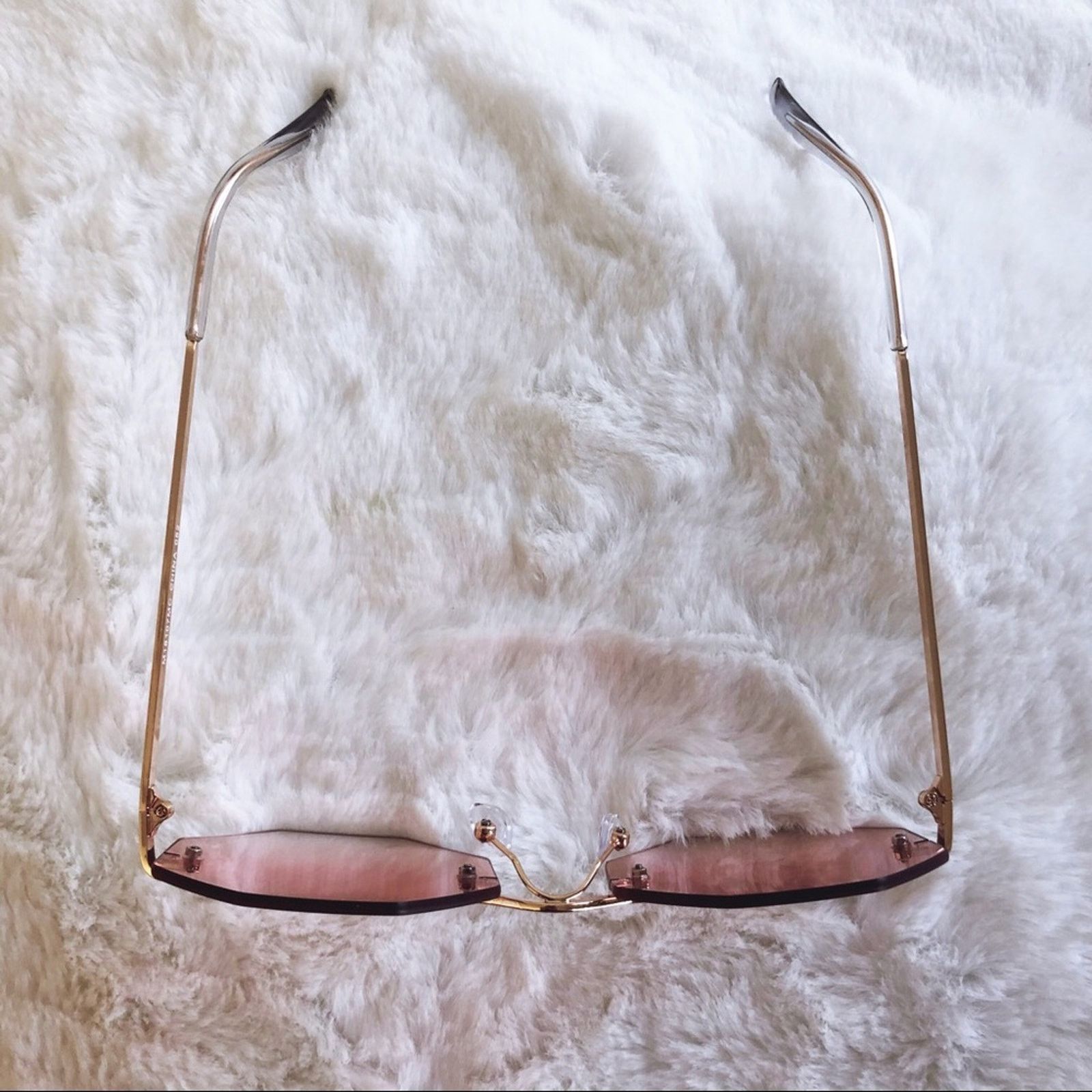 Other Alaiya Pink Octogonal Ombre Sunglasses Size ONE SIZE - 4 Thumbnail