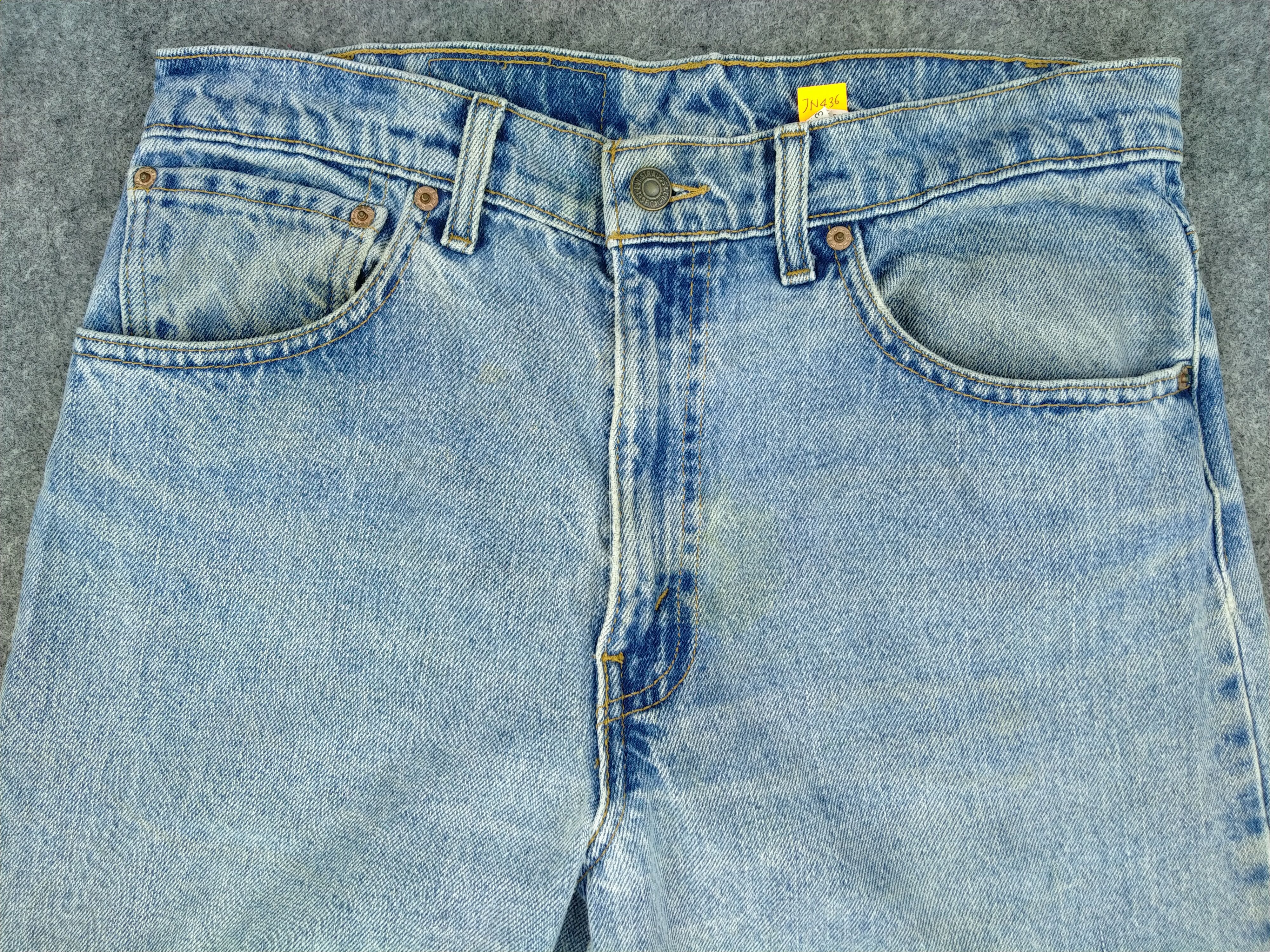 Japanese Brand 90s Blue Wash Vintage Levi's 550 Relaxed Denim 32x28.5 JN436 Size US 32 / EU 48 - 3 Thumbnail