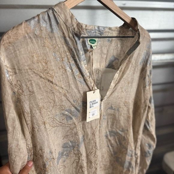 Designer NWT DOLMA ANOUSHKA WOMEN’S BEIGE TOP TUNIC SZ EXTRA LARGE Size XL / US 12-14 / IT 48-50 - 2 Thumbnail