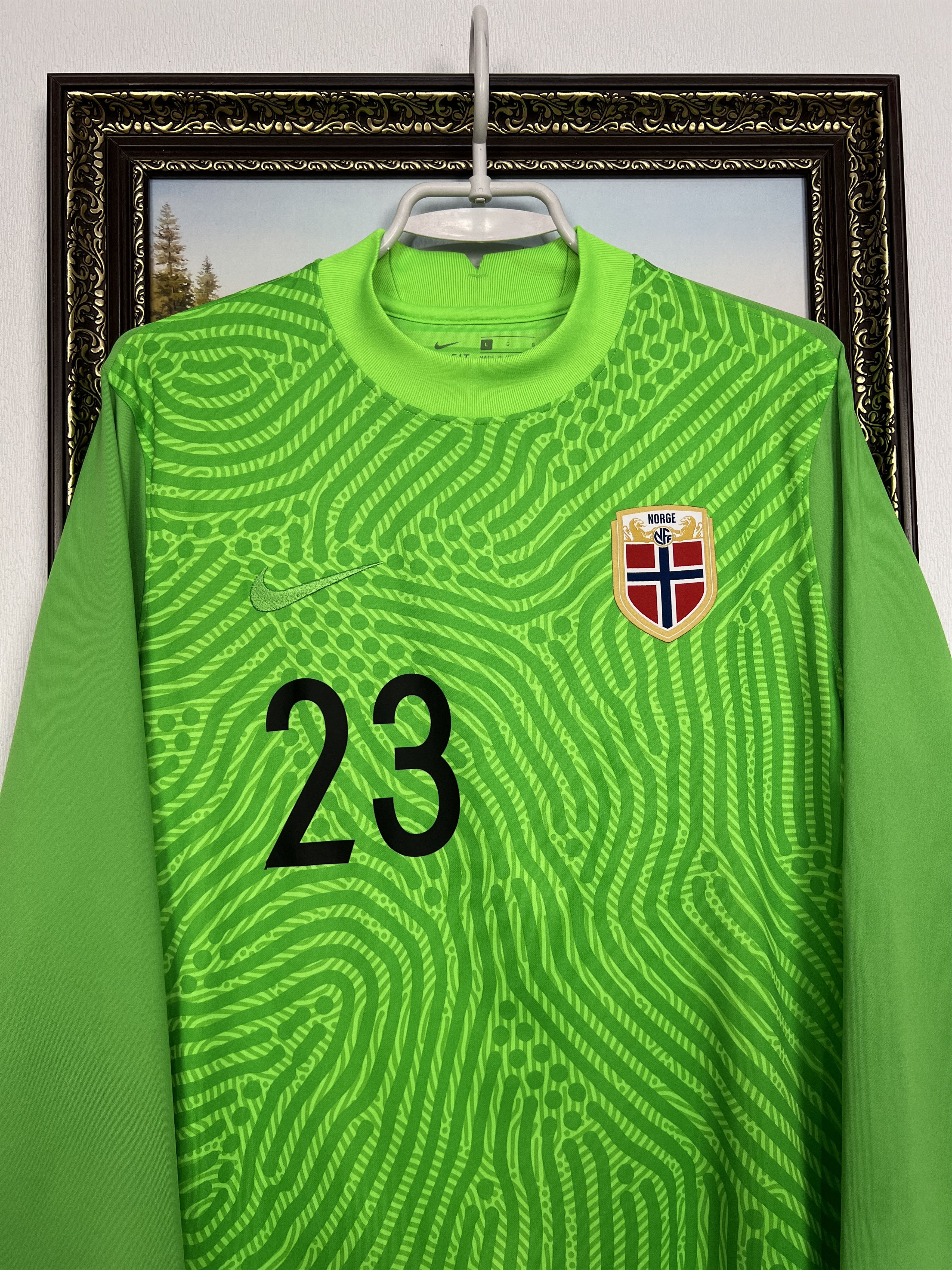 Nike Norway Player Issue Goalkeeper football shirt Soccer Jersey Size US L / EU 52-54 / 3 - 2 Thumbnail