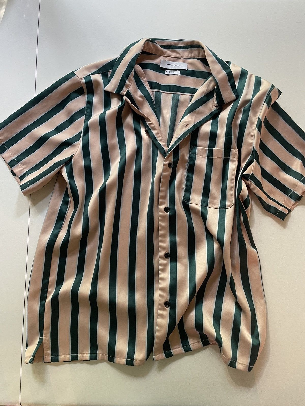 Vintage 💥💥 Green/Pink Short Sleeve Button-Up Size US M / EU 48-50 / 2 - 1 Thumbnail