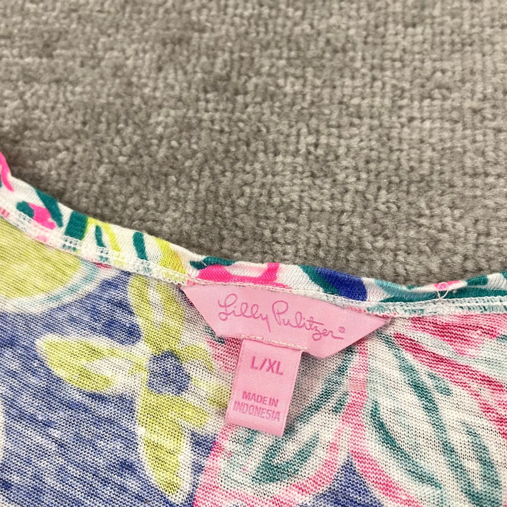Lilly Pulitzer VINTAGE Lilly Pulitzer Blouse Women L/XL Floral Linen Casual Summer Beach Size L / US 10 / IT 46 - 2 Thumbnail