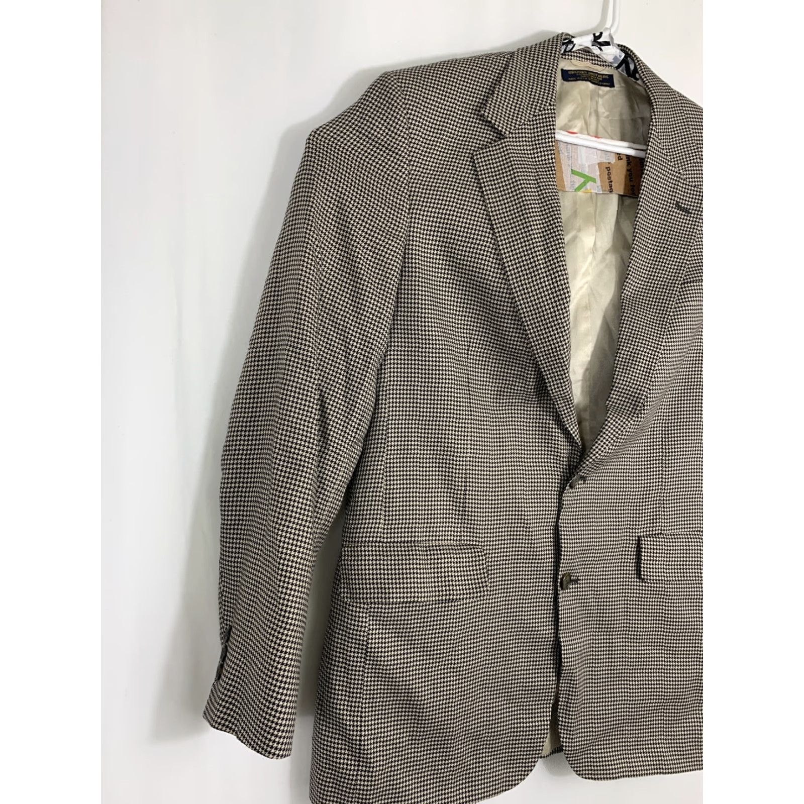 Brooks Brothers VINTAGE Brooks Brothers Tweed Wool Blazer Jacket Suit Coat Mens 40 L Brown Herringbone Two Button Size 40R - 2 Thumbnail