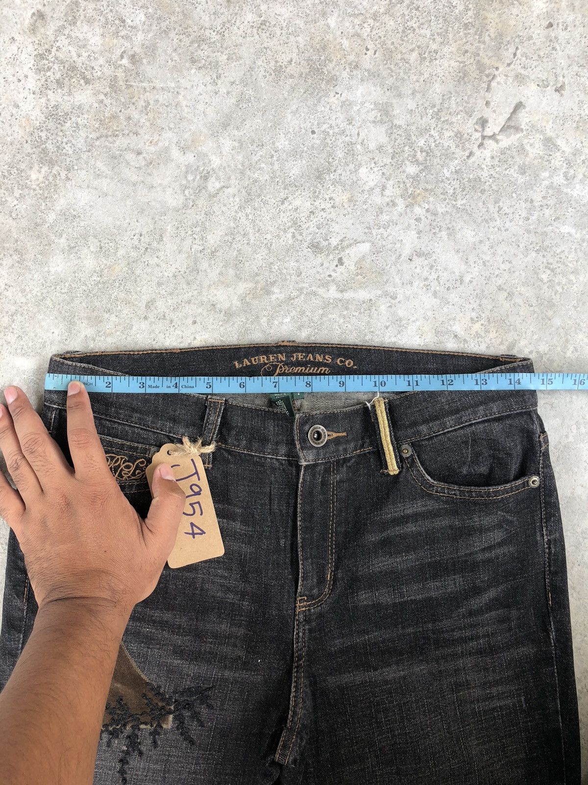 Lauren Ralph Lauren Japanese Lauren Flared Jeans Patchwork Size US 29 - 20 Thumbnail