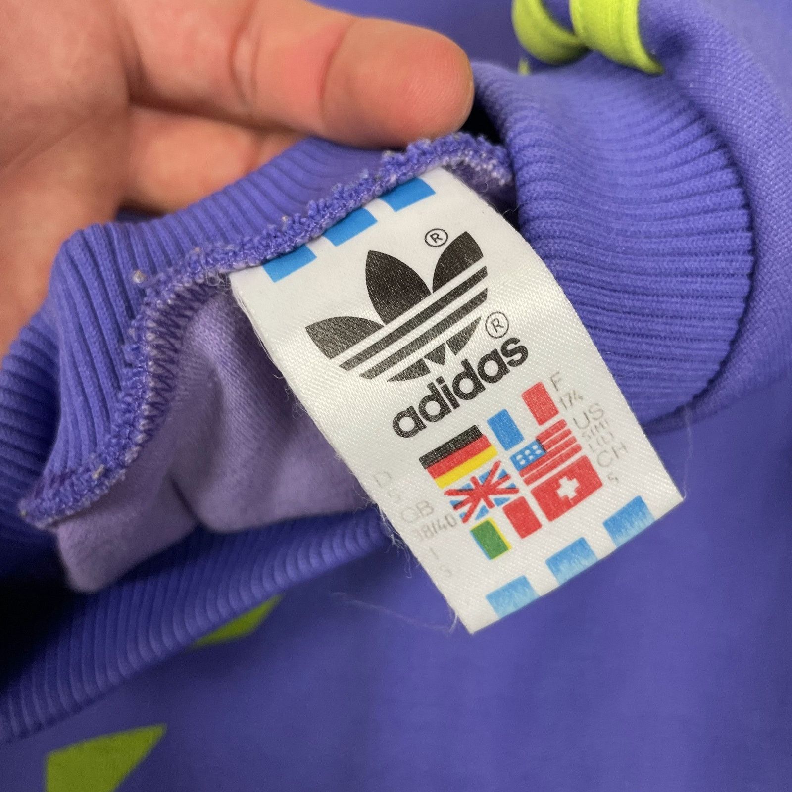 Adidas × Vintage Adidas Men's Purple Cotton Trefoil Center Logo Sweatshirt Size US M / EU 48-50 / 2 - 7 Thumbnail