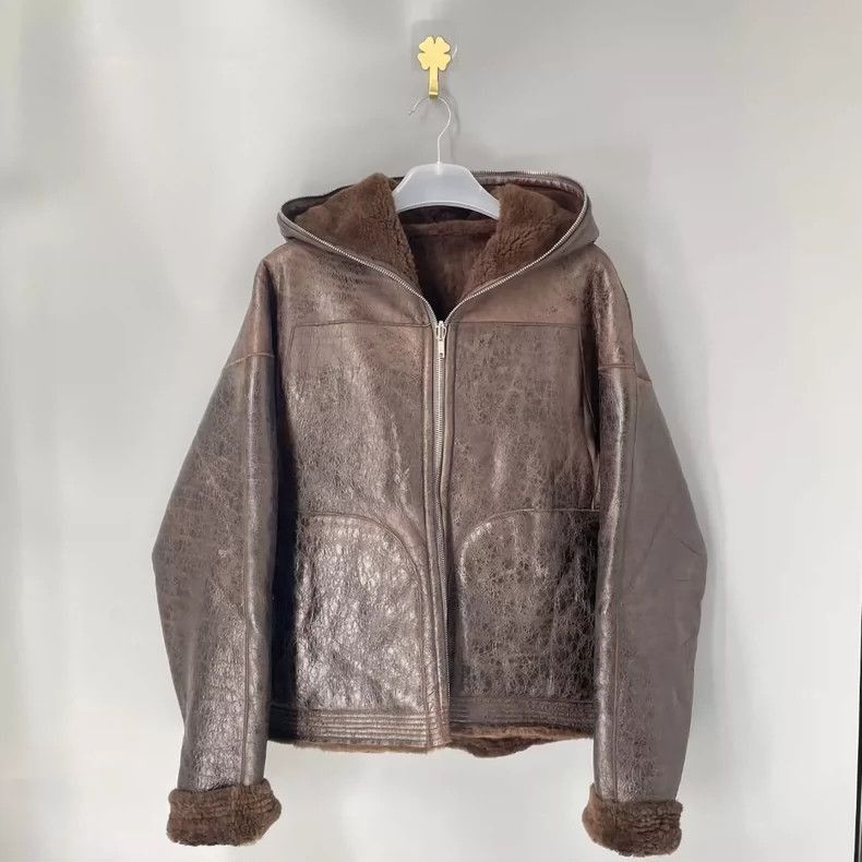 Rick Owens Rick Owens Fur-and-fur integrated double-sided leather coat Size US L / EU 52-54 / 3 - 1 Thumbnail